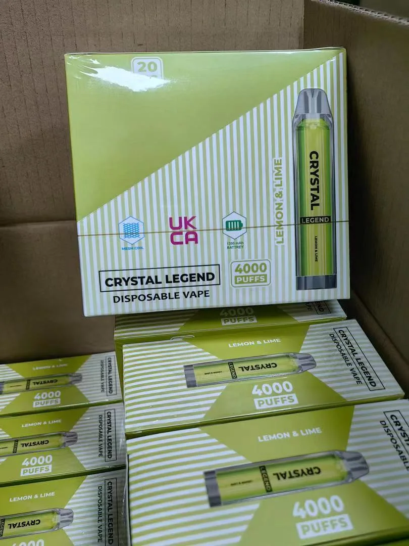 Crystal Legend 4000 Flavors Eliquid Disposable Vape 20mg 2% UK Einweg Vape Hot Sell Free Sample Crystal Vape Disposable Vape Crystal Legend 4000 Puffs Crystal